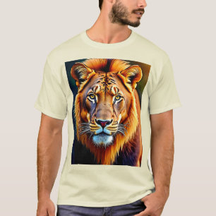 T-shirt Lion Majestueux : Âme du Roi Sauvage Art