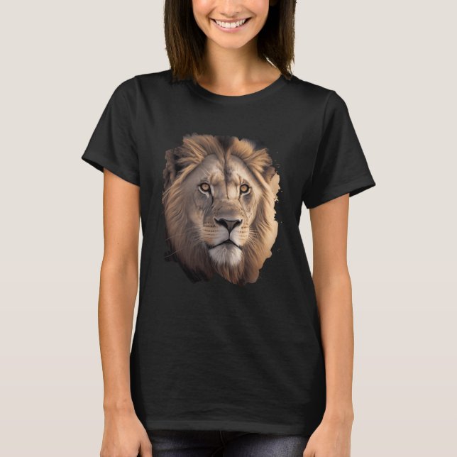T-shirt Lion majestueux dans la savane africaine 1 (Devant)