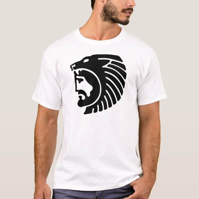 T-shirt Lion Man, design de relief grec (Devant)