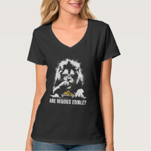 T-shirt Lion Manger des légumes - Drôle de dire végétarien