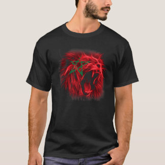 T-shirt Lion Maroc Drapeau couleur Fière Marocaine Hommes 