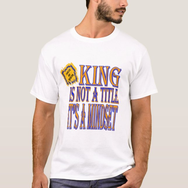 T-Shirt Lion Mentalité de Roi (Devant)
