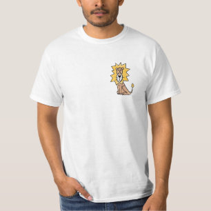 T-shirt lion mignon dessin animé enfants rétro safari jung