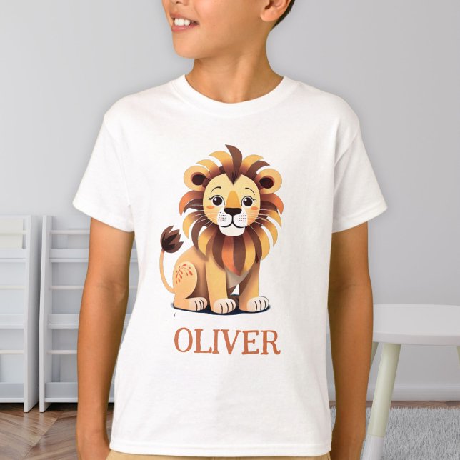T-shirt Lion mignon personnalisé (Créateur téléchargé)