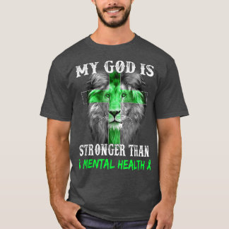 T-shirt Lion Mon Dieu Est Plus Fort Que L'Expertise En San