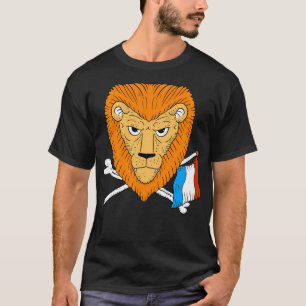T-shirt Lion néerlandais. Orange Et Les Pays-Bas. Football