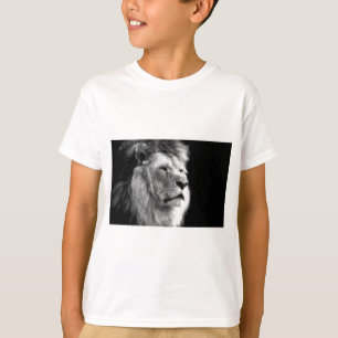T-shirt Lion noir blanc