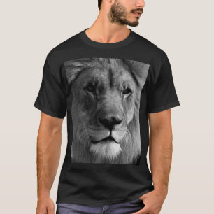 T-shirt Lion noir et blanc