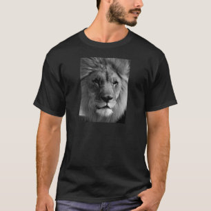 T-shirt Lion noir et blanc