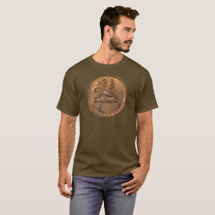 T-shirt Lion of Judah - Rasta Coin - Reggae