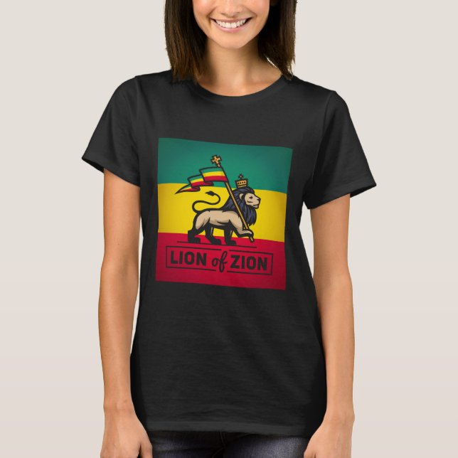 T-shirt Lion of Zion - Haile Selassie (Devant)