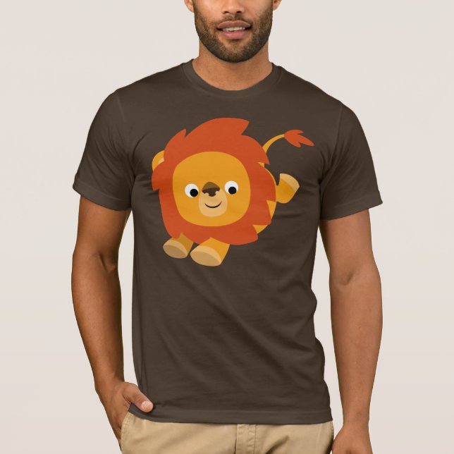 T-shirt Lion Perky Cartoon Cute (Devant)