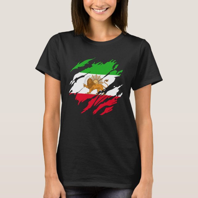 T-shirt Lion Persan Iranien Iran (Devant)