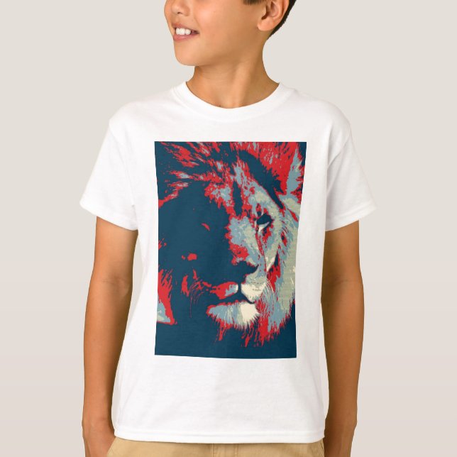 T-shirt Lion Pop Art (Devant)
