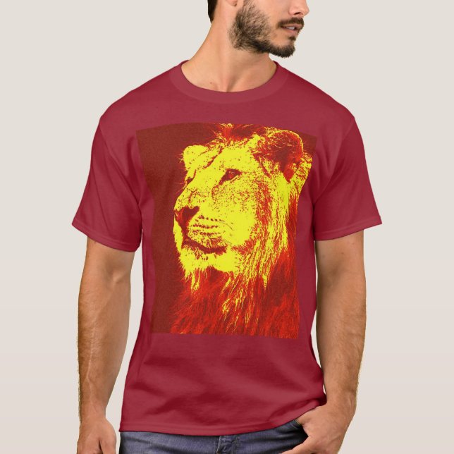 T-shirt Lion Pop Art (Devant)