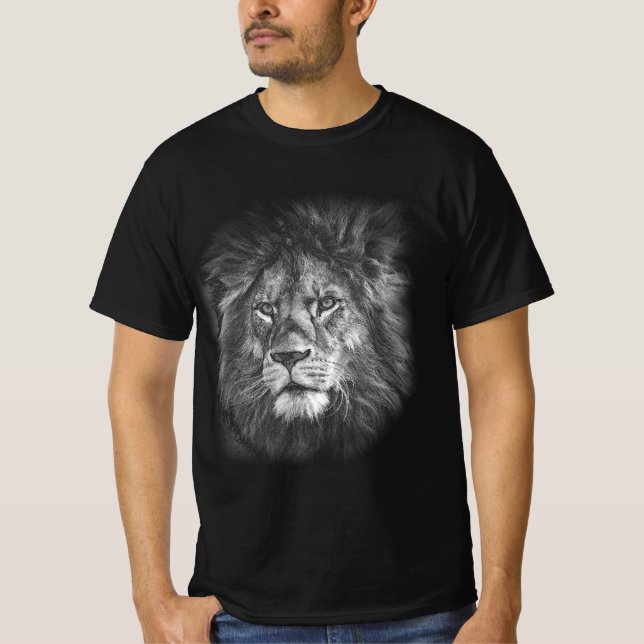 T-shirt Lion Pop Art modèle Face Hommes Élégants Moderne (Devant)