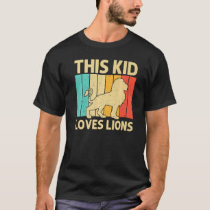 T-shirt Lion Pour Enfants Garçons Africain Safari Zoo Anim