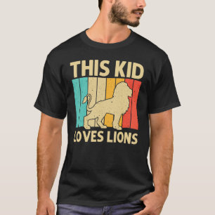 T-shirt Lion Pour Enfants Garçons Africain Safari Zoo Anim
