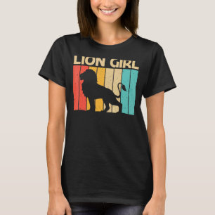 T-shirt Lion Pour Filles Femmes Lion Jungle Safari Animal
