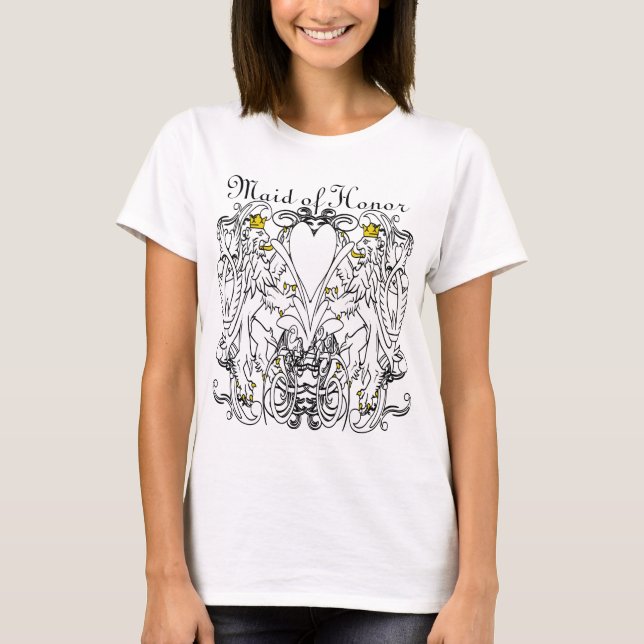 T-shirt Lion Rampant Mariage de la Renaissance Maid of Hon (Devant)