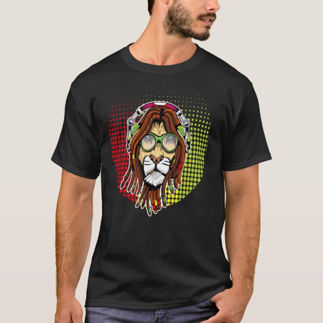 T-shirt Lion Rastafari (Devant)