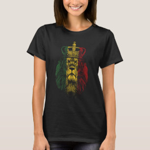 T-shirt Lion rastafarien de Juda Reggae Lion éthiopien Fl