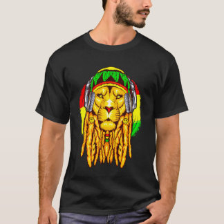 T-shirt Lion Rastaïen Lion Horoscope Signe du zodiaque Ras
