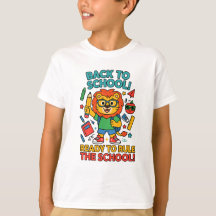 T-shirt Lion Retour à l'école – Dirigez l'école En