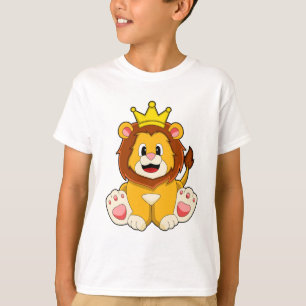 T-shirt Lion roi avec couronne