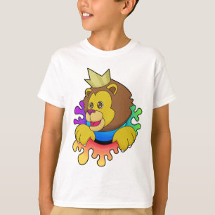 T-shirt Lion roi avec couronne