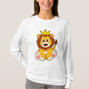 T-shirt Lion roi avec couronne