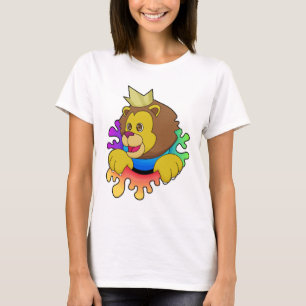 T-shirt Lion roi avec couronne