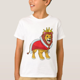 T-shirt Lion roi avec Couronne & Cap