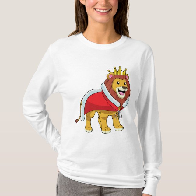 T-shirt Lion roi avec Couronne & Cap (Devant)