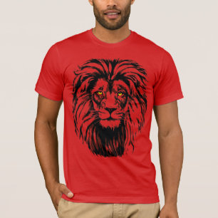 T-shirt Lion rouge Dessin Lion coloré