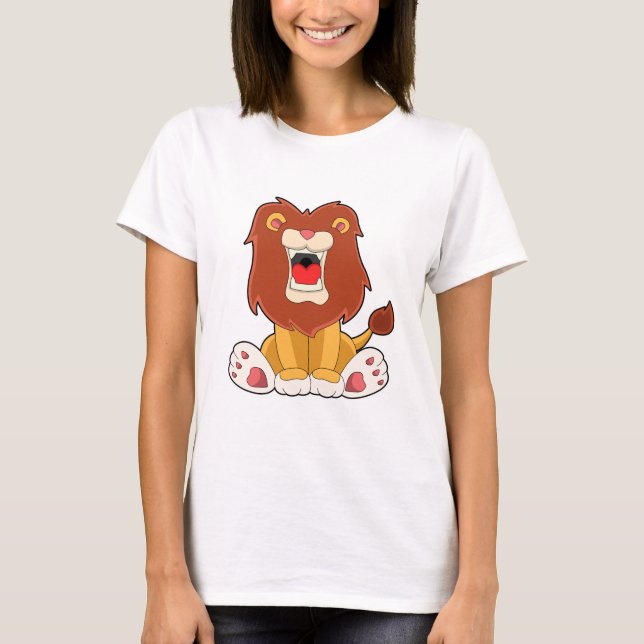 T-shirt lion rugissant (Devant)
