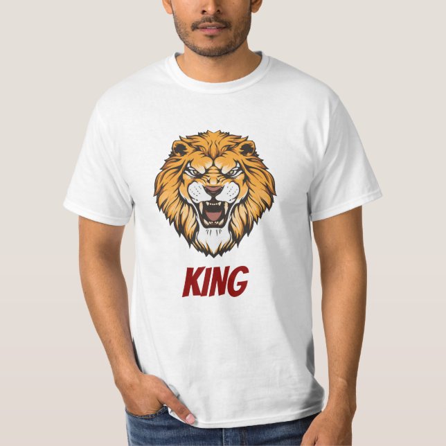 T-shirt lion sauvage (Devant)