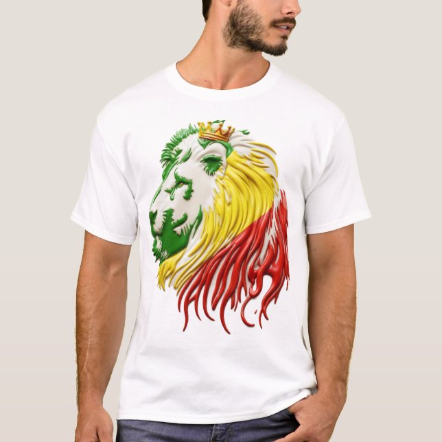 T-SHIRT LION STYLE JAMAICAN KING (Devant)