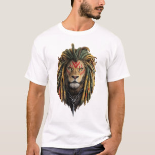 T-Shirt Lion Style Rasta – Design Inspiré du Regga