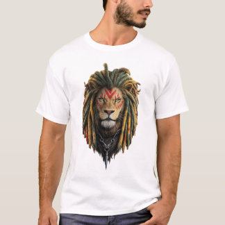T-Shirt Lion Style Rasta – Design Inspiré du Regga
