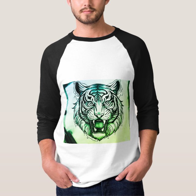 T-shirt "Lion Tattoo Graphic Tee - Bold & Edgy T-shi Homme (Devant)