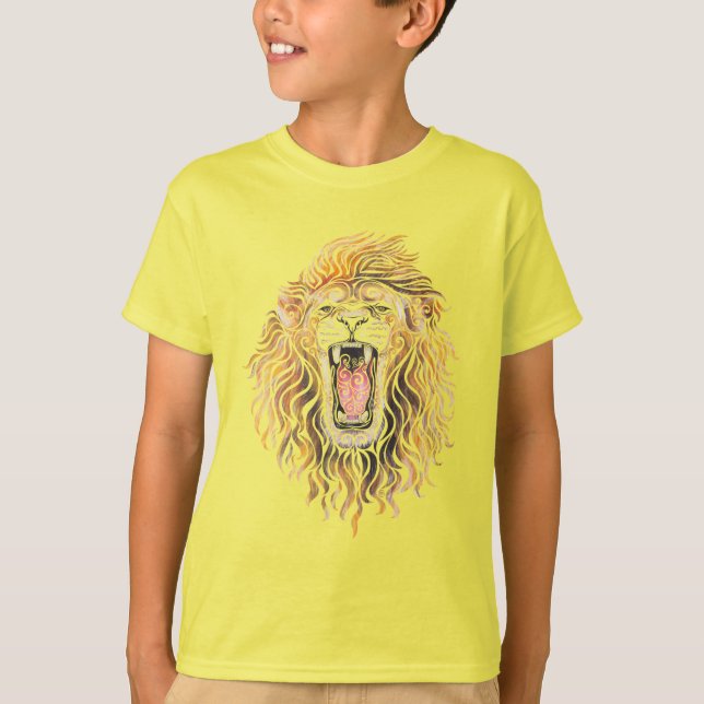 T-shirt Lion tourbillonnant (Devant)