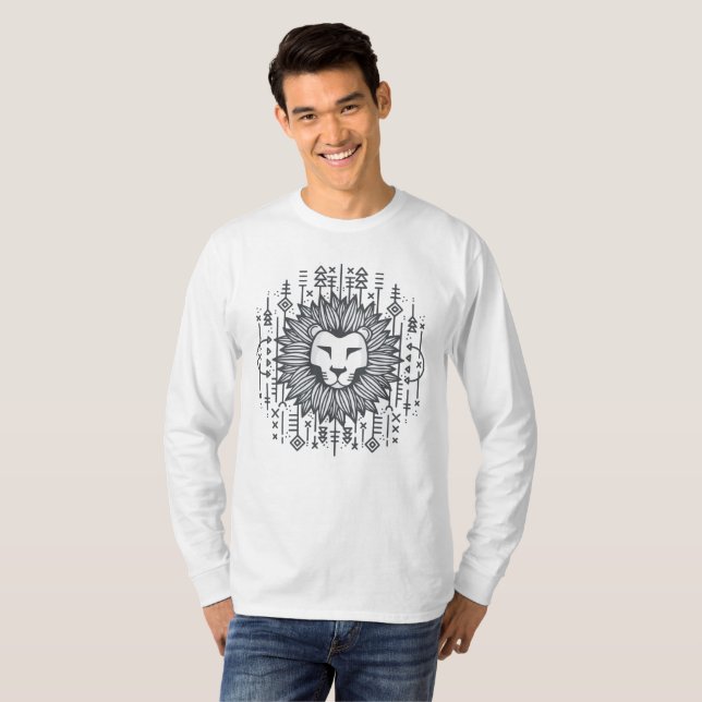 T-shirt Lion Tribal (Devant entier)