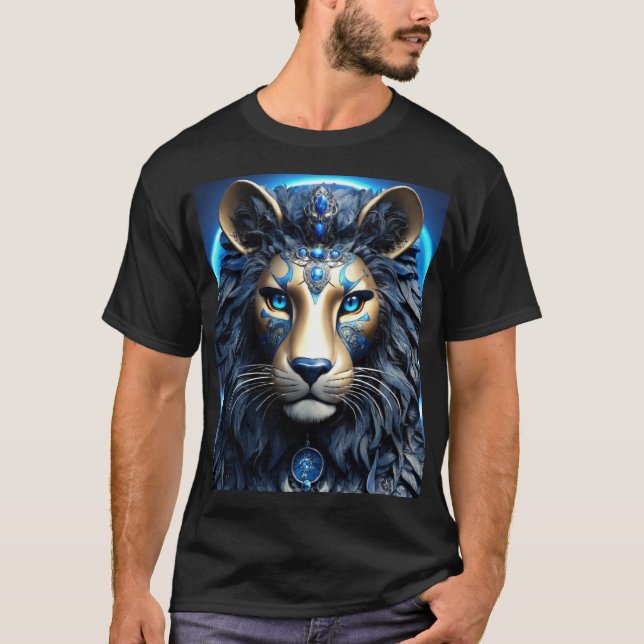 T-shirt "Lion tribal majestueux" (Devant)