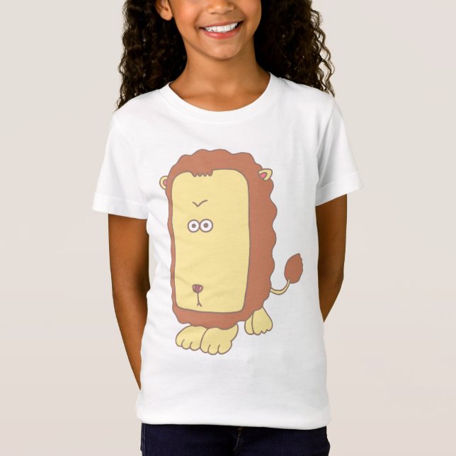 T-Shirt Lion unique avec un grand visage. (Devant)