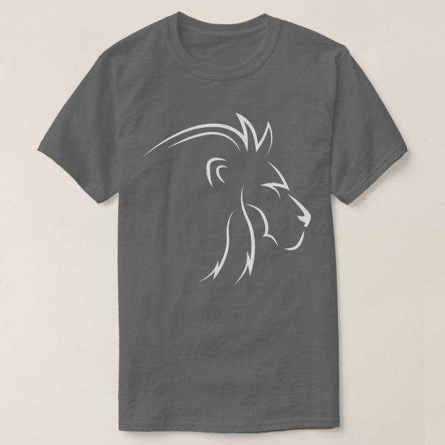T-shirt Lion Visage Zoo Animal Tiger Visage King Lion Safa (Design devant)
