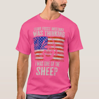 T-shirt Lion Votre Première Erreur Était De Penser Que J'É