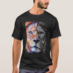 T-shirt Lion Wild Cat Coloré Animal King Jungle Lovers M
