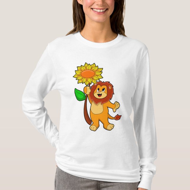 T-shirt Lion with Flower (Devant)