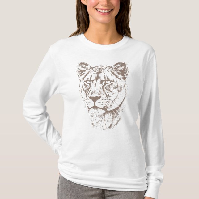 T-shirt Lioness Illustration (Devant)